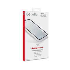 FULLGLASS - Vetro 9H con bordo colorato nero compatibile con Samsung Galaxy S23 5G/ Galaxy S23 5G Enterprise Edition