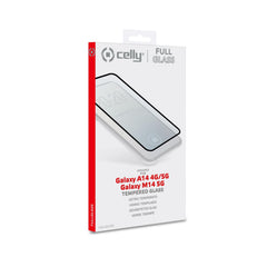 FULLGLASS - Vetro 9H con bordo colorato nero compatibile con Samsung Galaxy A14 5G/ Galaxy A14 4G/ Galaxy M14 5G