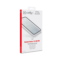 FULLGLASS - Vetro 9H con bordo colorato nero compatibile con Xiaomi Redmi Note 12 4G/ Redmi Note 12 5G