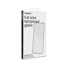 FULLGLASS - Vetro 9H con bordo colorato nero compatibile con Apple iPhone 15 Pro