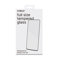 FULLGLASS - Vetro 9H con bordo colorato nero compatibile con Samsung Galaxy A35 5G/ Galaxy A35 5G Enterprise Edition