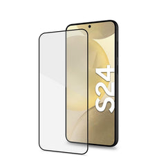 FULLGLASS - Vetro 9H con bordo colorato nero compatibile con Samsung Galaxy S24 5G/ Galaxy S24 5G EE/ Galaxy S25 5G/ Galaxy S25 5G EE
