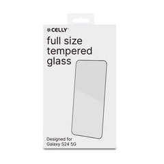 FULLGLASS - Vetro 9H con bordo colorato nero compatibile con Samsung Galaxy S24 5G/ Galaxy S24 5G EE/ Galaxy S25 5G/ Galaxy S25 5G EE
