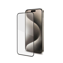 FULLGLASS - Vetro 9H con bordo colorato nero compatibile con Apple iPhone 16 [IPHONE 16 CASES]