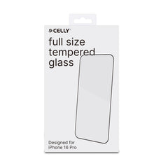 FULLGLASS - Vetro 9H con bordo colorato nero compatibile con Apple iPhone 16 Pro [IPHONE 16 CASES]