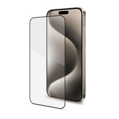 FULLGLASS - Vetro 9H con bordo colorato nero compatibile con Apple iPhone 16 Pro Max [IPHONE 16 CASES]
