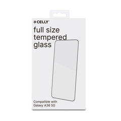 FULLGLASS - Vetro 9H con bordo colorato nero compatibile con Samsung Galaxy A36 5G/ Galaxy A36 5G Enterprise Edition