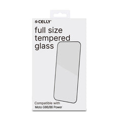 FULLGLASS - Vetro 9H con bordo colorato nero compatibile con Motorola G86/ G86 Power
