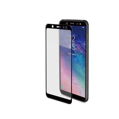 FULLGLASS - Vetro 9H con bordo colorato nero compatibile con Samsung Galaxy A6+ 2018