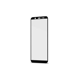 FULLGLASS - Vetro 9H con bordo colorato nero compatibile con Samsung Galaxy J8 2018