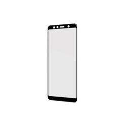 FULLGLASS - Vetro 9H con bordo colorato nero compatibile con Samsung Galaxy A7 2018