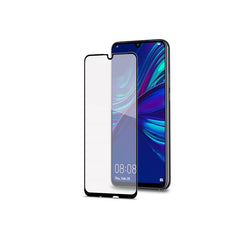 FULLGLASS - Vetro 9H con bordo colorato nero compatibile con Huawei P Smart+ 2019