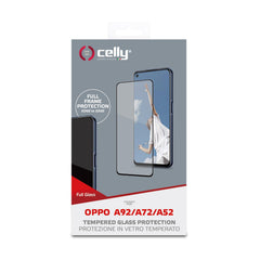 FULLGLASS - Vetro 9H con bordo colorato nero compatibile con Oppo A72/ A52/ A92/ Realme 7 5G