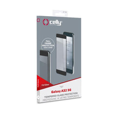 FULLGLASS - Vetro 9H con bordo colorato nero compatibile con Samsung Galaxy A32 5G/ Galaxy A32 5G Enterprise Edition