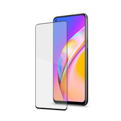 FULLGLASS - Vetro 9H con bordo colorato nero compatibile con Oppo A94 5G/ A94 4G/ A74 4G/ Realme 8 5G