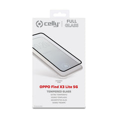 FULLGLASS - Vetro 9H con bordo colorato nero compatibile con Oppo Find X3 Lite 5G/ Reno 5 5G