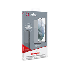 FULLGLASS - Vetro 9H con bordo colorato nero compatibile con Samsung Galaxy S21+ 5G