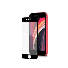 FULLGLASS - Vetro 9H con bordo colorato nero compatibile con Apple iPhone SE 2022/ iPhone SE 2020 / iPhone 8 / iPhone 7