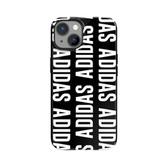 ADIDAS SPORT - Cover Graphics colore nero con scritta ADIDAS bianca TPU morbido con bordi rialzati compatibile con Apple iPhone 14