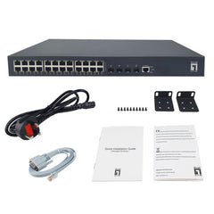 LEVELONE GEL-2871 - SWITCH 28-PORTE L2+ MANAGED GIGABIT, 24 PORTE GIGABIT RJ45 + 4 PORTE GIGABIT SFP
