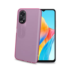 GELSKIN - Cover morbida trasparente rosa in TPU compatibile con Oppo A18/ A38