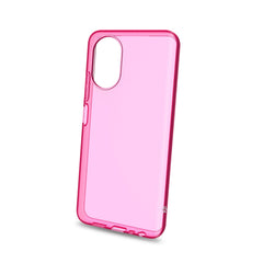 GELSKIN - Cover morbida trasparente rosa in TPU compatibile con Oppo A18/ A38