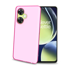 GELSKIN - Cover morbida trasparente rosa in TPU compatibile con Oneplus Nord CE 3 Lite