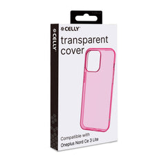 GELSKIN - Cover morbida trasparente rosa in TPU compatibile con Oneplus Nord CE 3 Lite