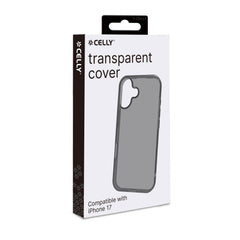 GELSKIN - Cover morbida trasparente nero in TPU compatibile con Apple iPhone 17 [IPHONE 17 CASES]