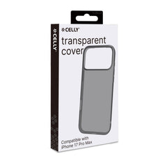 GELSKIN - Cover morbida trasparente nero in TPU compatibile con Apple iPhone 17 Pro Max [IPHONE 17 CASES]