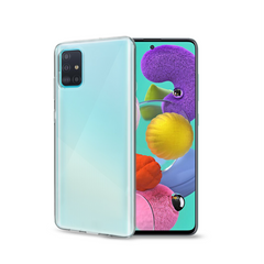 GELSKIN - Cover morbida trasparente nero in TPU compatibile con Samsung Galaxy A51 4G