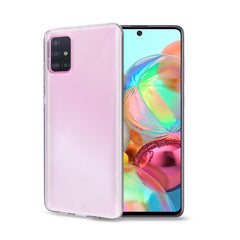 GELSKIN - Cover morbida trasparente nero in TPU compatibile con Samsung Galaxy A71