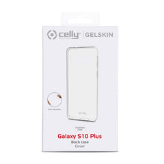 GELSKIN - Cover morbida trasparente nero in TPU compatibile con Samsung Galaxy S10+