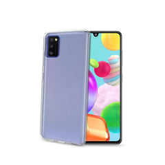 GELSKIN - Cover morbida trasparente nero in TPU compatibile con Samsung Galaxy A41