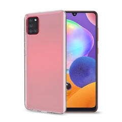 GELSKIN - Cover morbida trasparente nero in TPU compatibile con Samsung Galaxy A31