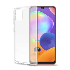 GELSKIN - Cover morbida trasparente nero in TPU compatibile con Samsung Galaxy A31