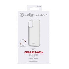 GELSKIN - Cover morbida trasparente nero in TPU compatibile con Oppo A53/ A53S