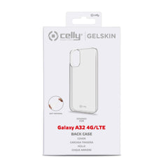 GELSKIN - Cover morbida trasparente nero in TPU compatibile con Samsung Galaxy A32 4G/ Galaxy A32 4G Enterprise Edition