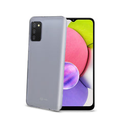 GELSKIN - Cover morbida trasparente nero in TPU compatibile con Samsung Galaxy A03s