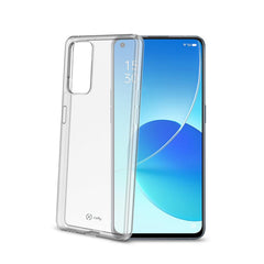 GELSKIN - Cover morbida trasparente nero in TPU compatibile con Oppo Reno 6 5G