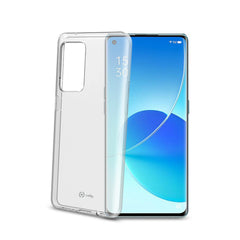 GELSKIN - Cover morbida trasparente nero in TPU compatibile con Oppo Reno 6 Pro 5G