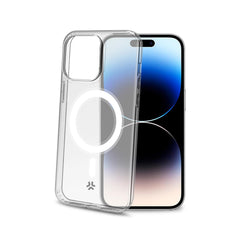 GELSKINMAG - Cover morbida trasparente in TPU, compatibile con la tecnologia Magsafe, anello magnetico color Bianco per Apple iPhone 15 Pro [IPHONE 15 CASES]