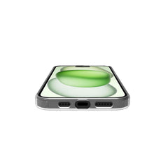 GELSKINMAG - Cover morbida trasparente in TPU, compatibile con la tecnologia Magsafe, anello magnetico color Bianco per Apple iPhone 15 Plus  [IPHONE 15 CASES]
