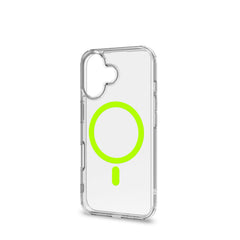 GELSKINMAG - Cover morbida trasparente in TPU, compatibile con la tecnologia Magsafe, anello magnetico color Giallo per Apple iPhone 16 [IPHONE 16 CASES]