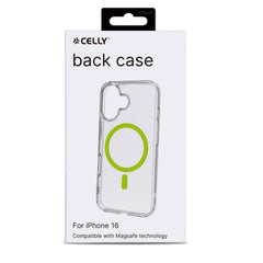 GELSKINMAG - Cover morbida trasparente in TPU, compatibile con la tecnologia Magsafe, anello magnetico color Giallo per Apple iPhone 16 [IPHONE 16 CASES]