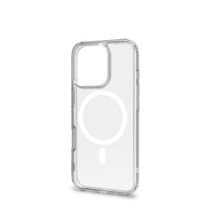 GELSKINMAG - Cover morbida trasparente in TPU, compatibile con la tecnologia Magsafe, anello magnetico color Bianco per Apple iPhone 16 Pro [IPHONE 16 CASES]