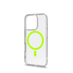 GELSKINMAG - Cover morbida trasparente in TPU, compatibile con la tecnologia Magsafe, anello magnetico color Giallo per Apple iPhone 16 Pro [IPHONE 16 CASES]