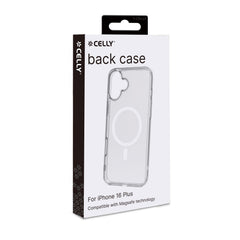 GELSKINMAG - Cover morbida trasparente in TPU compatibile con la tecnologia Magsafe, anello magnetico colore Bianco per Apple iPhone 16 Plus [IPHONE 16 CASES]
