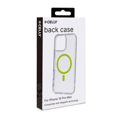 GELSKINMAG - Cover morbida trasparente in TPU, compatibile con la tecnologia Magsafe, anello magnetico color Giallo per Apple iPhone 16 Pro Max [IPHONE 16 CASES]