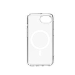GELSKINMAG - Cover morbida trasparente in TPU, compatibile con la tecnologia Magsafe, anello magnetico color Bianco per Apple iPhone 16e/ iPhone 17e